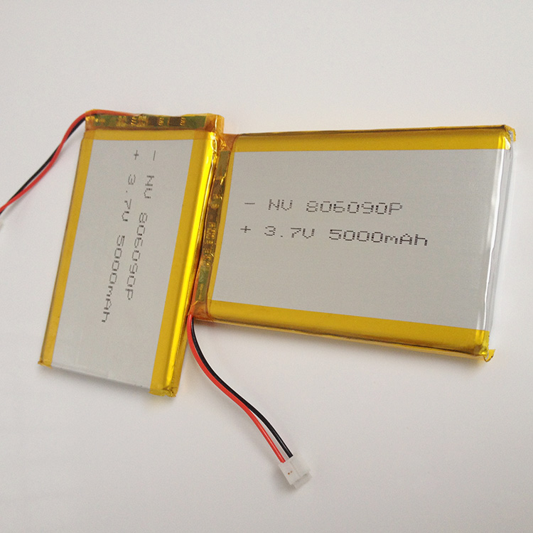 805590 806090 123780 lipo lithium polymer battery 3.7V 7.4V 5000mah cells pack for power bank tablet